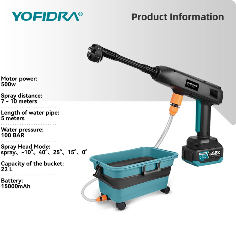 YOFIDRA 6-in-1 akuga survepesur 18V