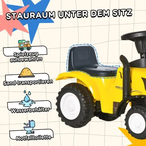 Tõuketraktor haagisega, 1–3 a, kuni 25 kg