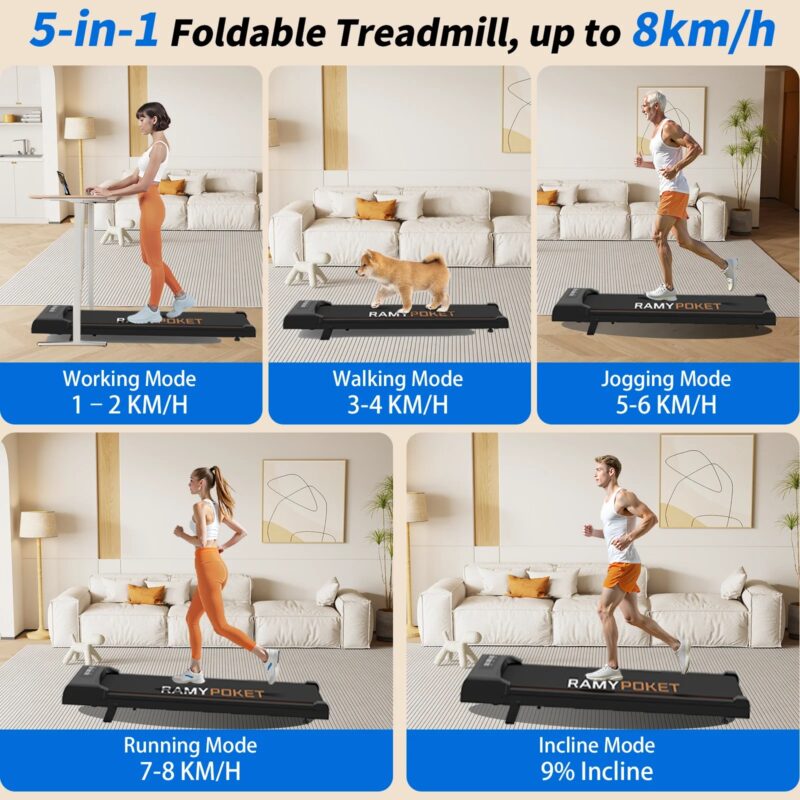 Lauaalune kõnnilint, 9% kalle, kuni 8 km/h, 120 kg