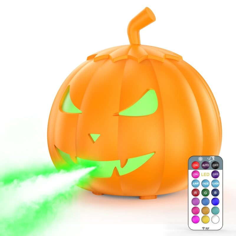 Kõrvitsakujuline 600 W udumasin, RGB ja pult