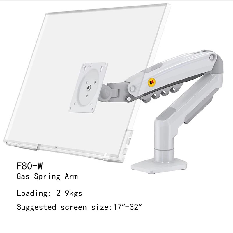 NB F80 monitorihoidja, gaasivedru, 43–76 cm