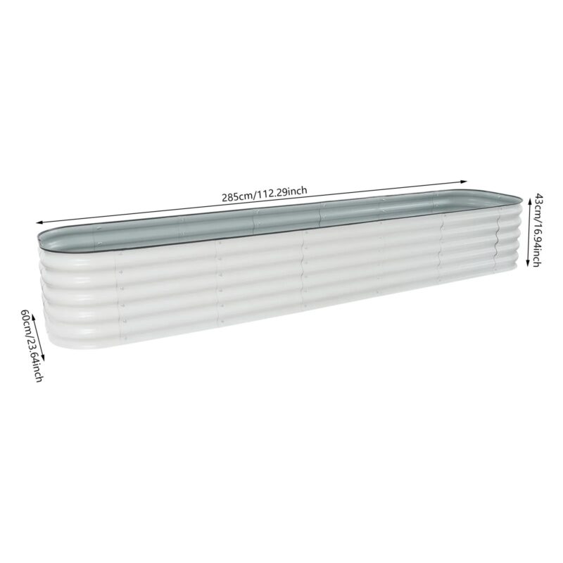 Tsingitud peenrakast 240 × 120 × 45 cm, ovaal, roheline