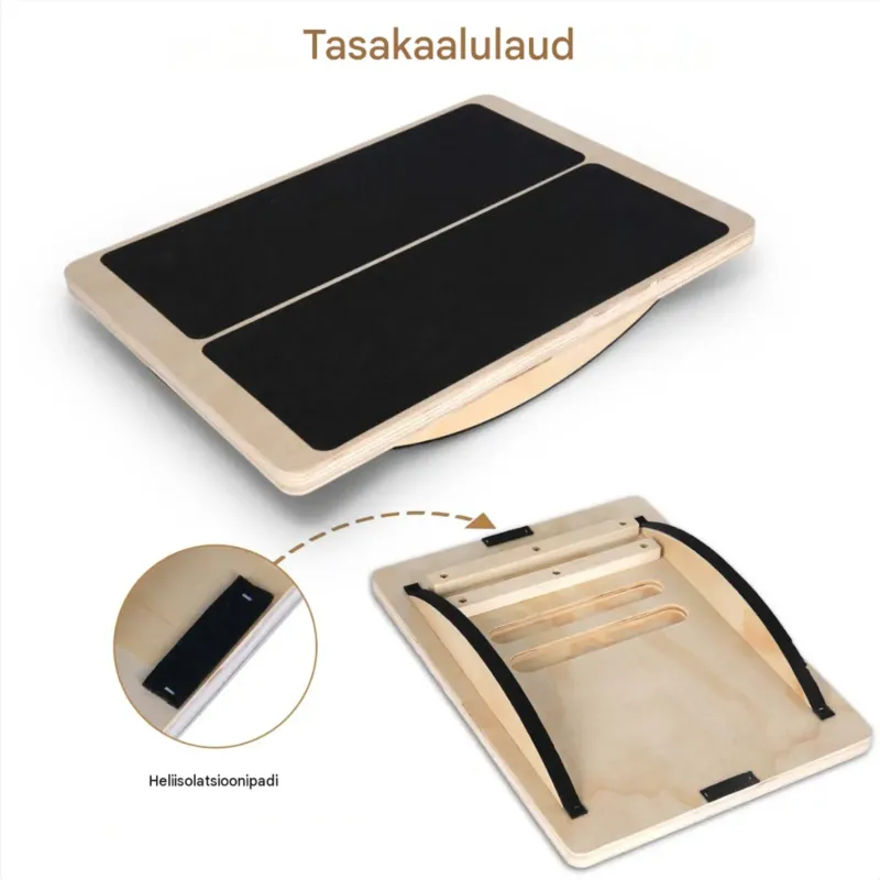 Puidust kallutuslaud, 4 nurka, 2-in-1 tasakaal