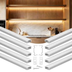 10-pakk 2,01 m/2M U-kujuline LED-alumiiniumkanal — pilt 1