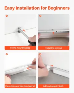 10-pakk 2,01 m/2M U-kujuline LED-alumiiniumkanal — pilt 5