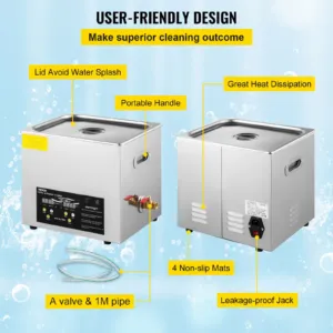 10L täiustatud ultrahelipuhasti (400W kütteseade, 10 L, 400 W — pilt 6