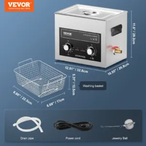 10L Ultrasonic Cleaner with Heater Timer & Basket, 10 L, 240 W — pilt 7