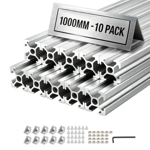 10PCS 2020 alumiiniumist ekstrusioonprofiil, 10 tk, 100,0 cm, 1000 mm