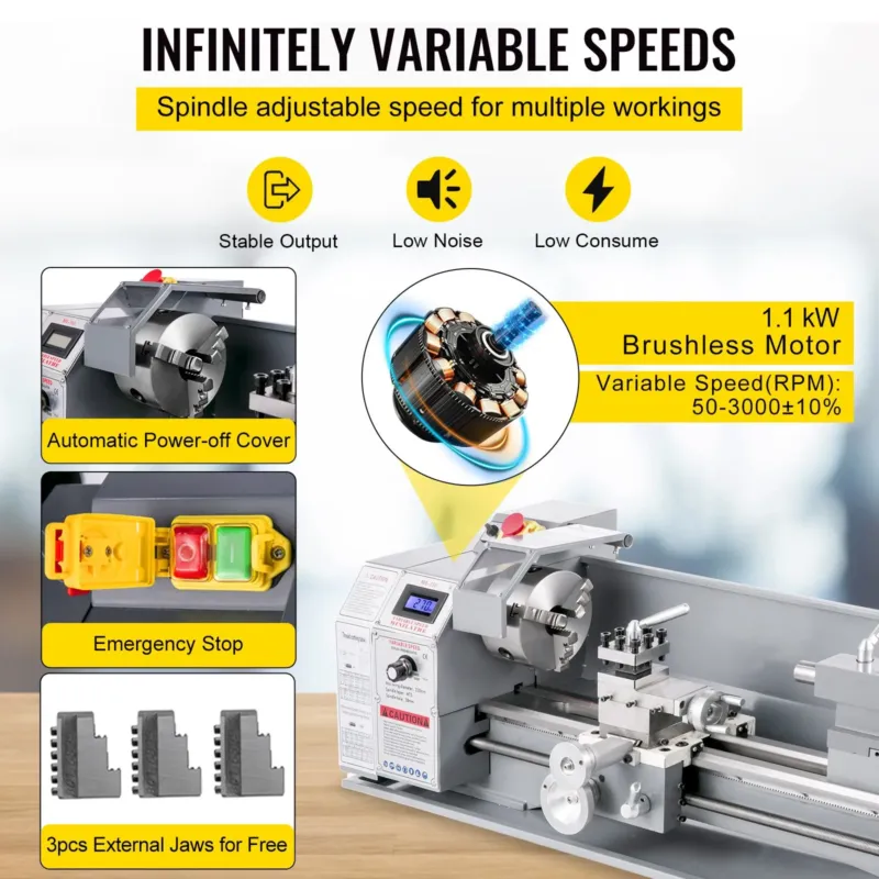1100W mini-metalli treipink 220MMx750MM muudetava kiirusega metalli