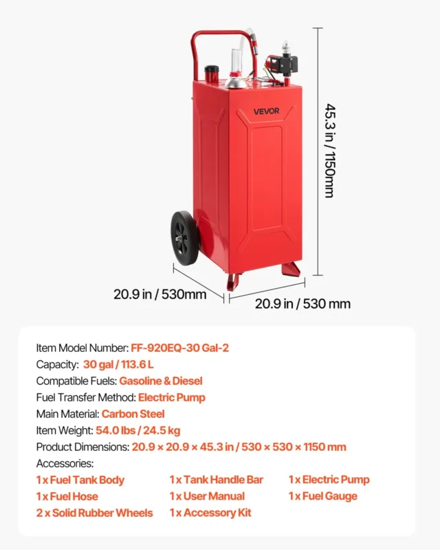 113,6L kütuse- ja bensiinikanister