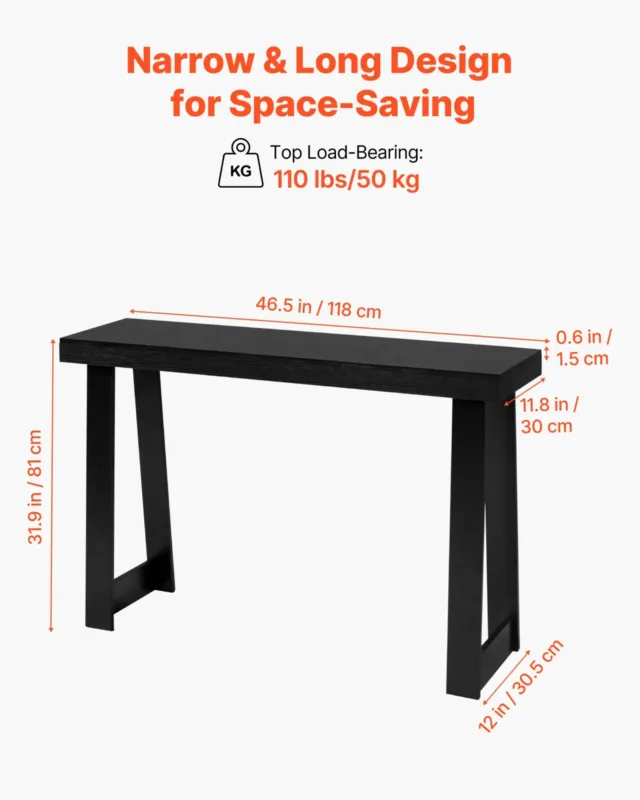 118 cm konsoollaud