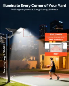 12000W päikeseenergial töötav tänavavalgusti õue — pilt 2
