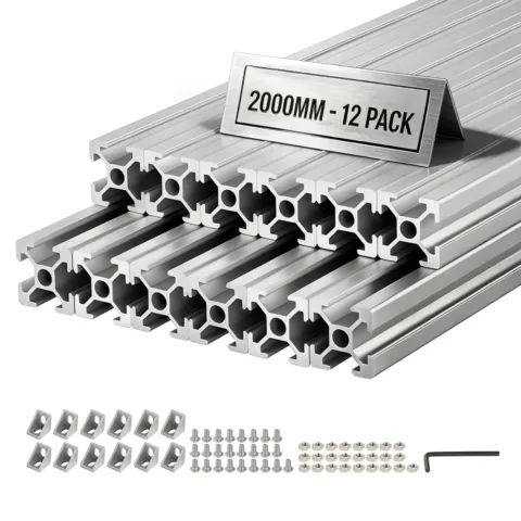 12PCS 2020 alumiiniumist ekstrusioonprofiil, 12 tk, 200 cm, 2000 mm