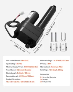 12V lineaarajam, 150 mm, 918 kg — pilt 7