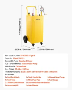 132,5L kütuse- ja bensiinikanister — pilt 7