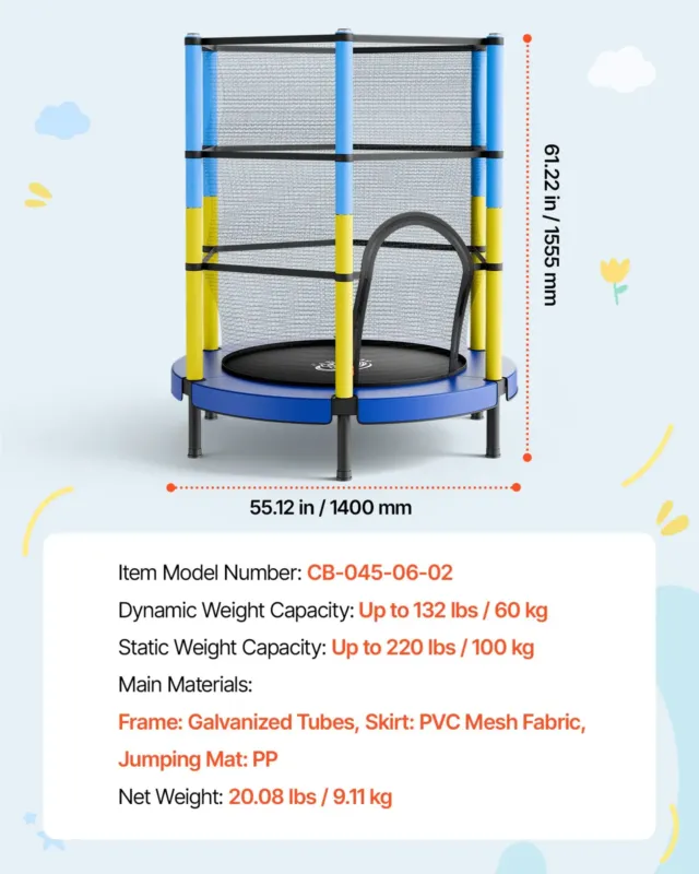 142 cm batuut lastele