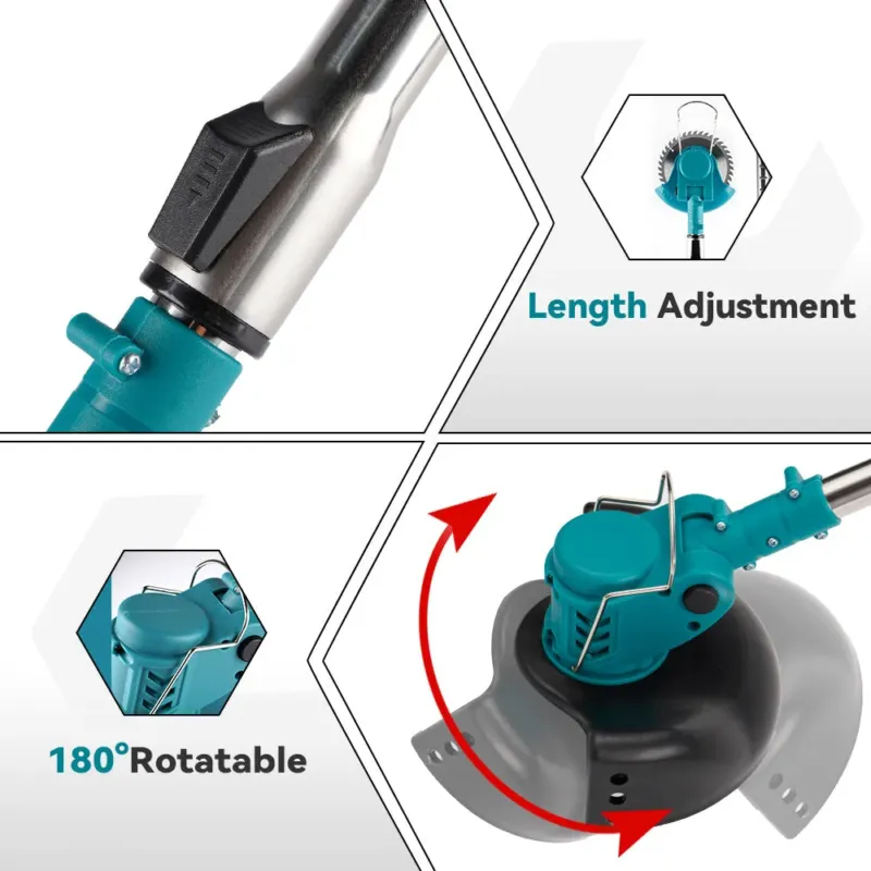 15,2 cm trimmer, 3000 W, 2 akut ja laadija