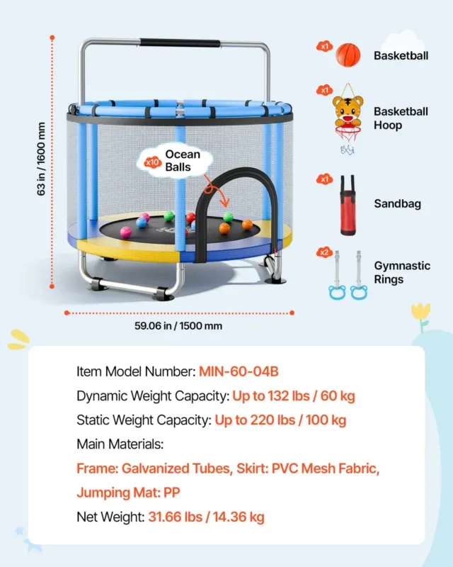 150cm batuut lastele