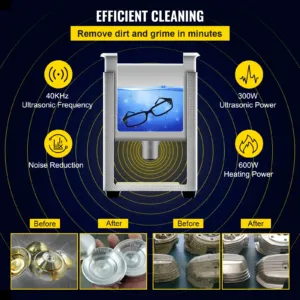 15L täiustatud ultrahelipuhasti (600W kütteseade, 15 L, 600 W — pilt 3