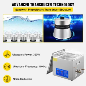 15L ultraheli puhastusmasin roostevabast terasest ultraheli puhastusmasin digitaalne, 15 L — pilt 3