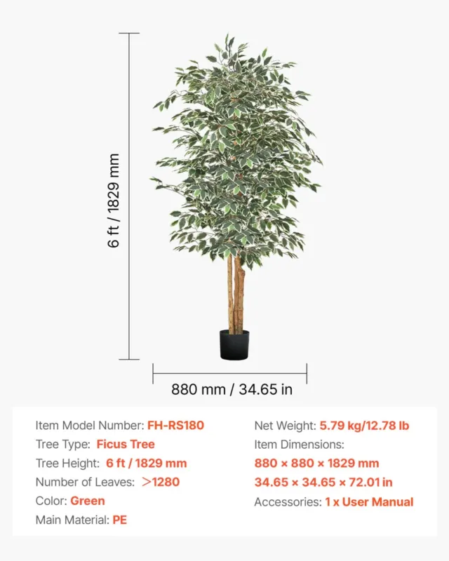 180 cm kunstfikussipuu musta potiga