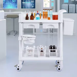 2-astmelised laborikärud, 2 tasandit, 2 restiga — pilt 8