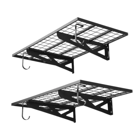 2-tasandiline vastupidav seinale kinnitatav garaažiriiul, 2 tasandit, 610 x 1219 mm