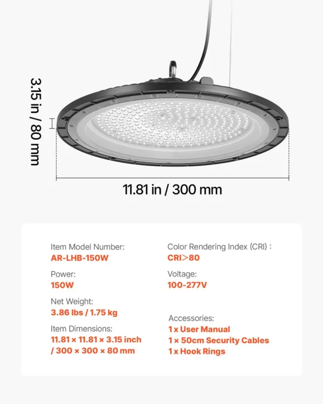 20 tk LED kõrge lahe valgustit