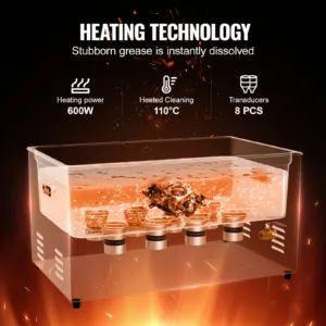 22L Ultrasonic Cleaner with Heater Timer & Basket, 22 L, 480 W — pilt 3