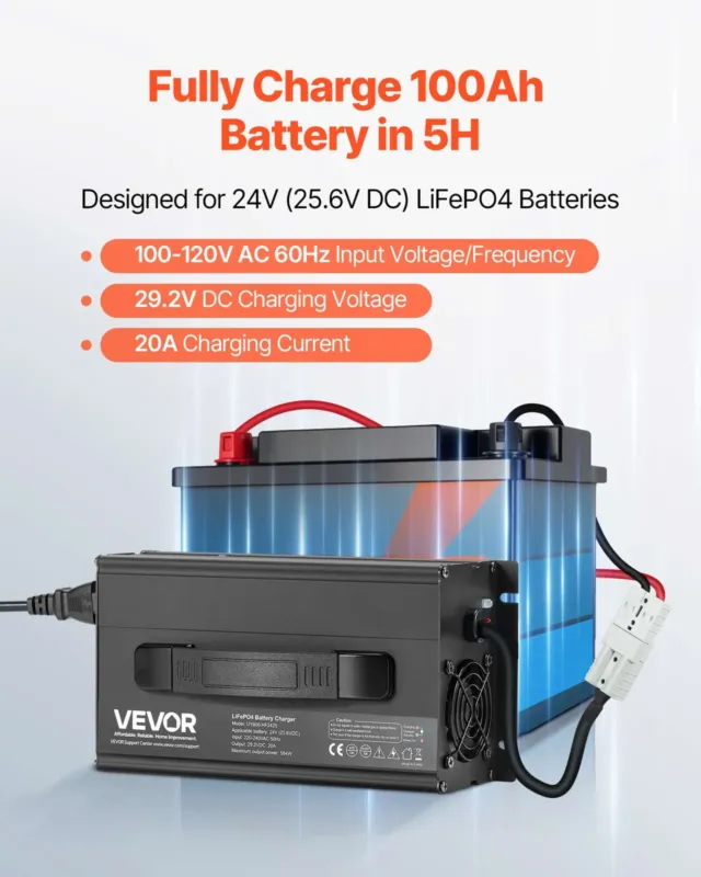 24V 20A liitiumaku laadija