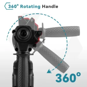26 mm harjadeta lööktrell, must, 2 akut ja laadija — pilt 6