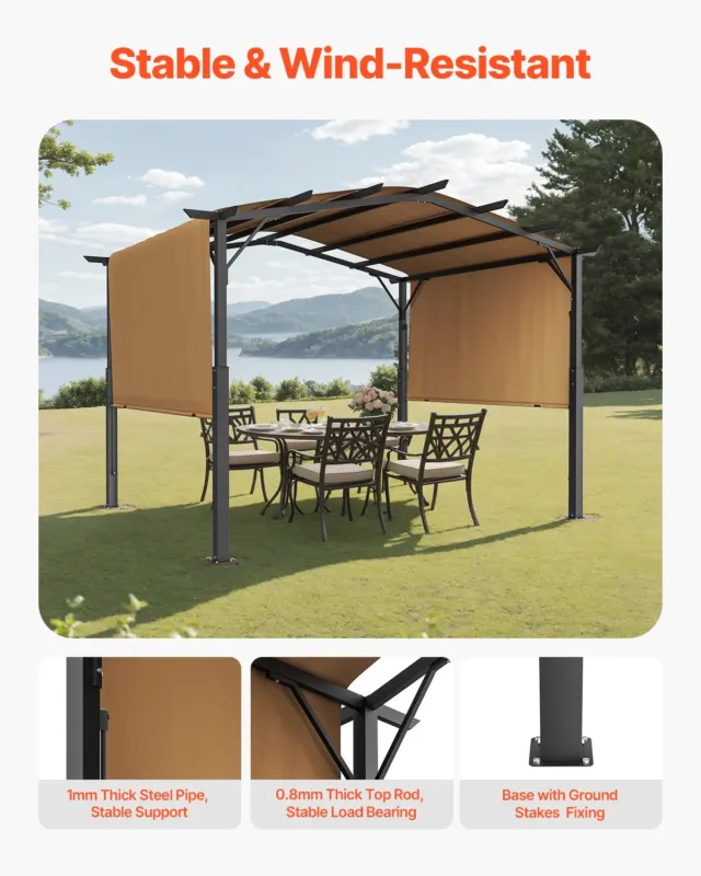 3,05 x 3,05 m õuepergola