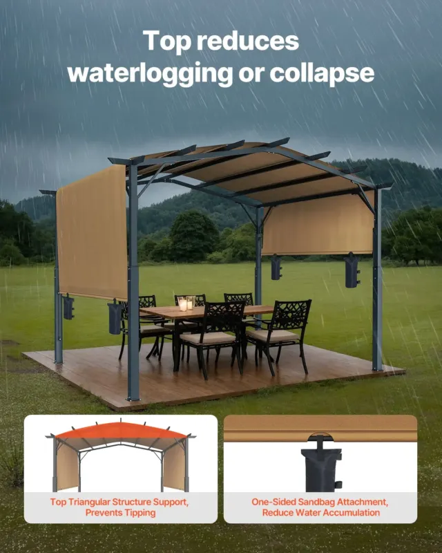 3,05 x 3,05 m õuepergola