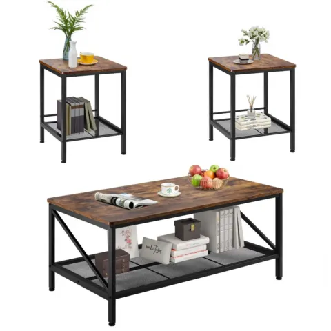 3-osaline elutoa lauakomplekt, 3 osa, 105 cm