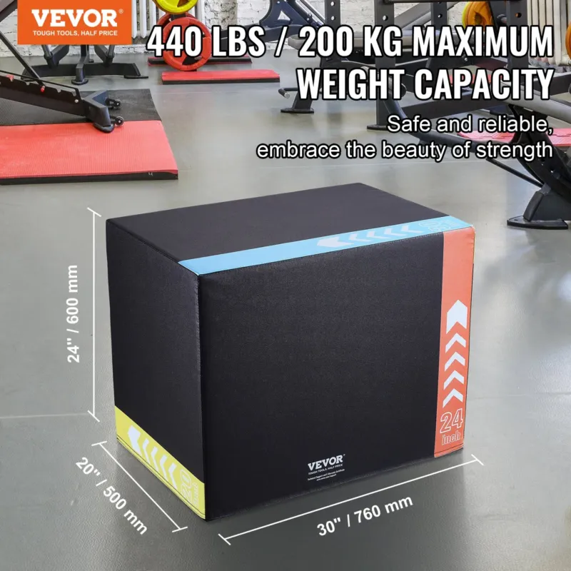 3-ühes plyomeetriline hüppekast, 3,05 cm, 200 kg