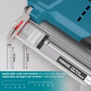30 mm harjadeta naelapüstol, 2 akut ja laadija 18V — pilt 4
