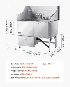 304 roostevabast terasest koerapesujaam, 127 cm, 11 kg — pilt 7