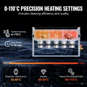 30L Ultrasonic Cleaner with Heater Timer & Basket, 30 L, 360 W — pilt 4
