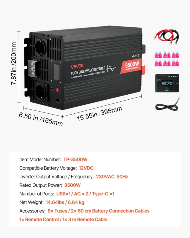 3500W võimsusmuundur