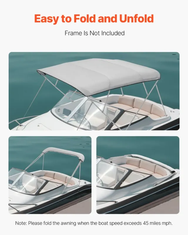 4-kaarja bimini-katuse vahetuskate, 2440 mm, 244 cm