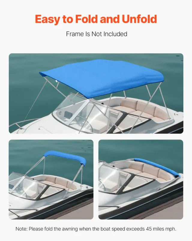 4-kaarja bimini-katuse vahetuskate, 2440 mm, 262 cm