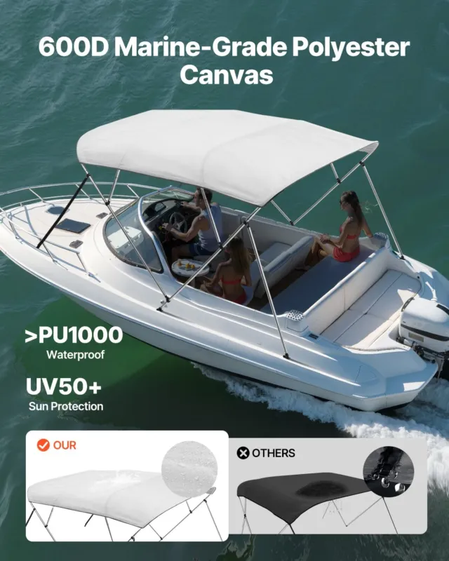 4 vööriga paadi bimini-katused, 198 cm, 8,6 kg