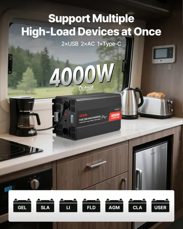 4000W võimsusmuundur