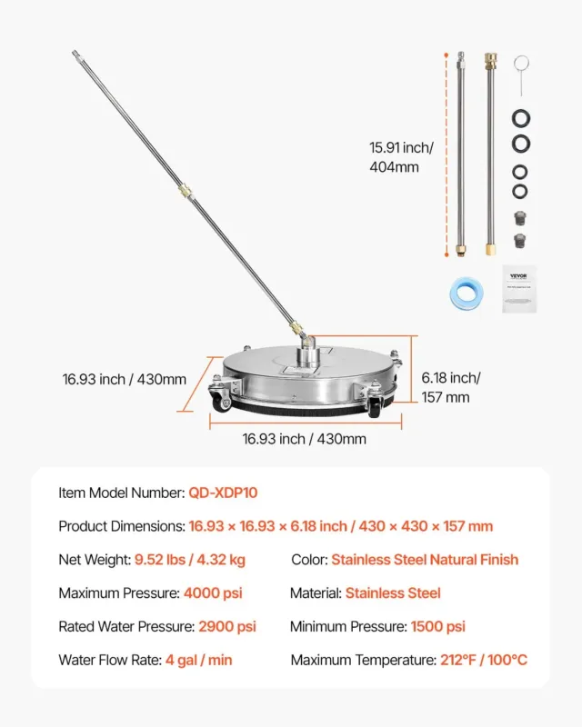 41,9 cm survepesur pinnapuhastile