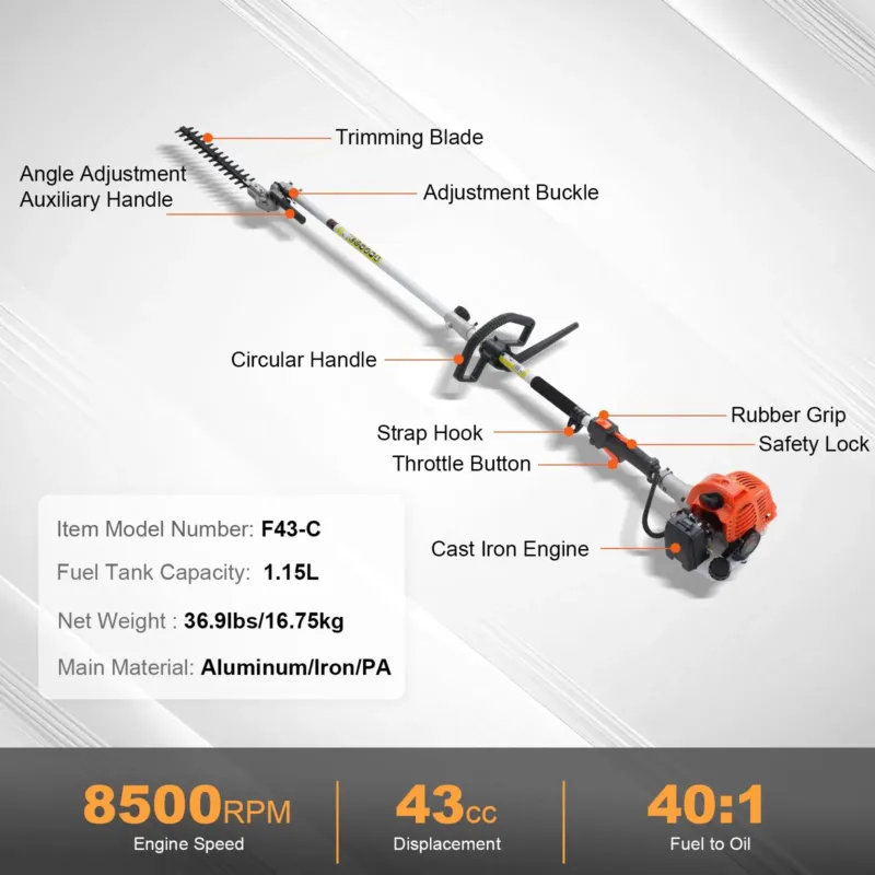 43CC 15,2 cm-1 multifunktsionaalsed trimmerid
