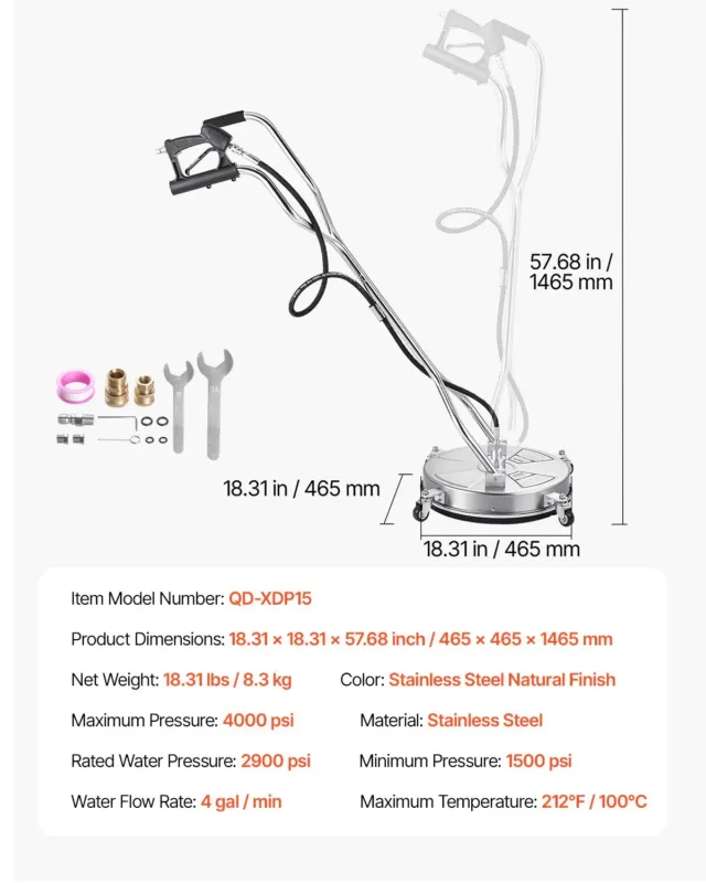 45,7 cm survepesur pinnapuhastile