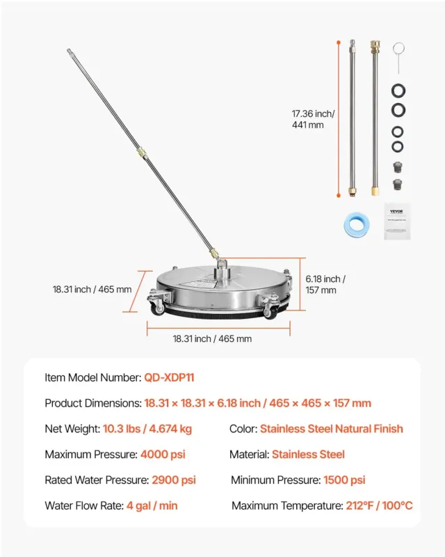 45,7 cm survepesur pinnapuhastile