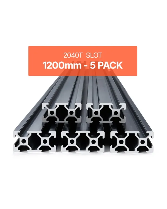 5 tk 1200 mm T-piluga 2040 alumiiniumist ekstrusioonprofiil