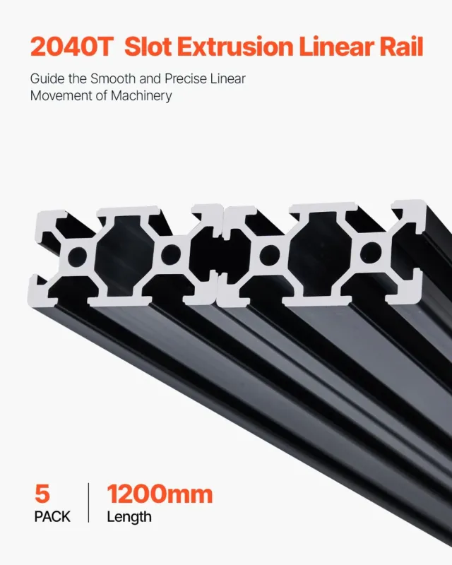 5 tk 1200 mm T-piluga 2040 alumiiniumist ekstrusioonprofiil