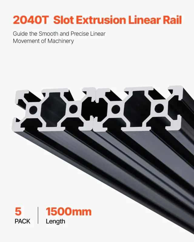 5 tk 1500 mm T-piluga 2040 alumiiniumist ekstrusioonprofiil